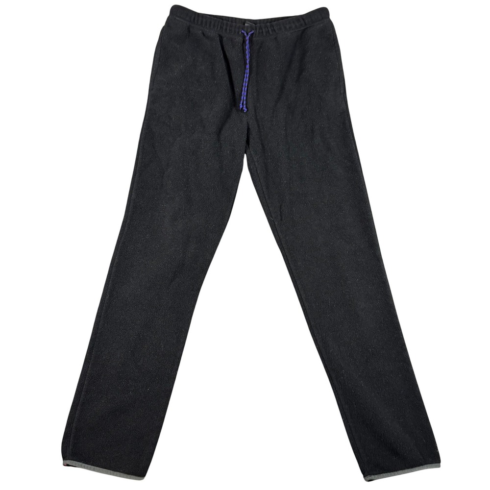Patagonia Synchilla Fleece Pants Mens M Black Snap Pocket Drawstring Outdoor